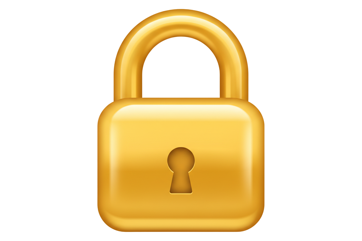 gouden hangslot emoji png